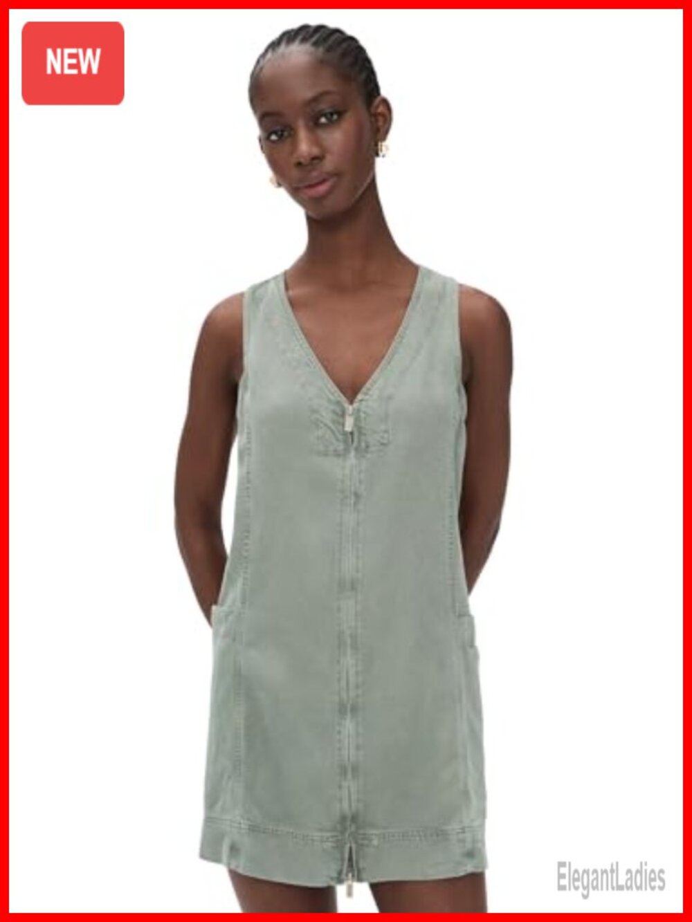 Splendid Women's Lounge Denim Mini Dress Twill Sleeveless